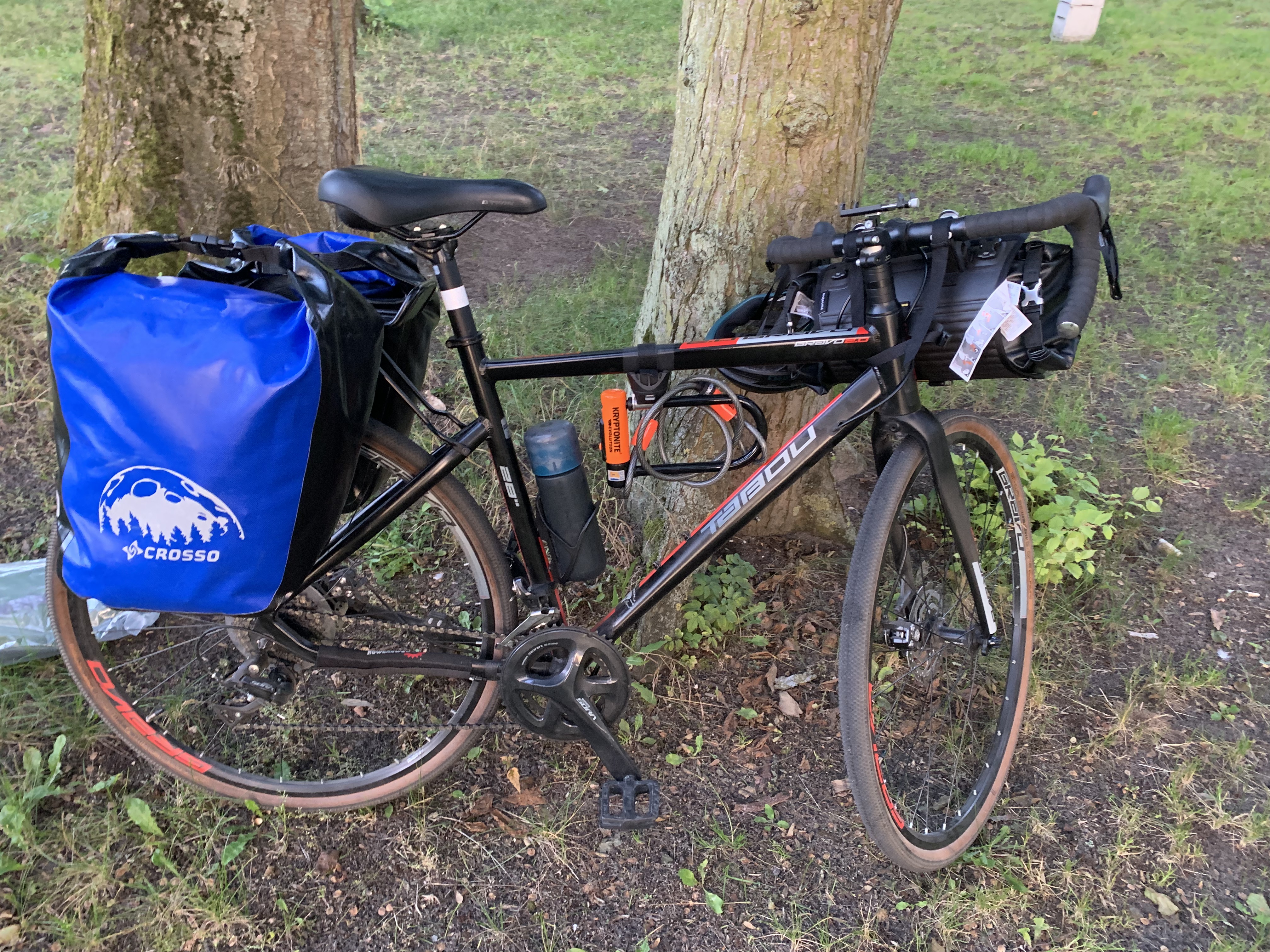 This bike with this equipment (+ one adult human) did 550km+!